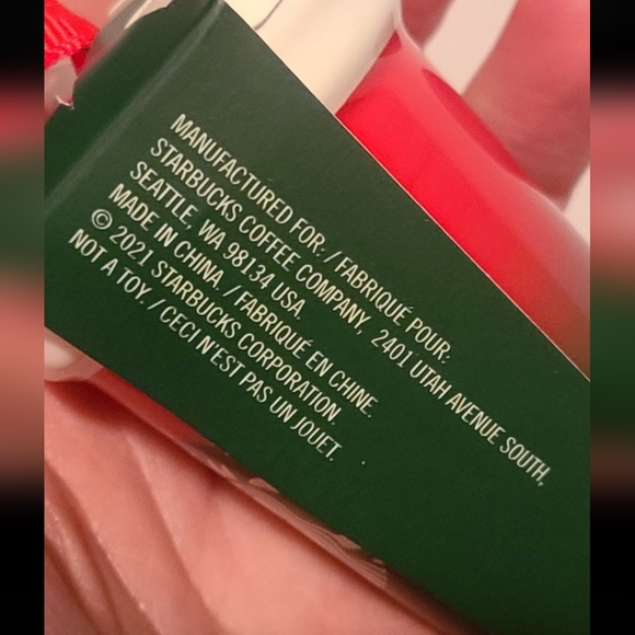 Starbucks Hot Cup Ceramic Christmas Ornament Red & Green - Picture 5 of 5